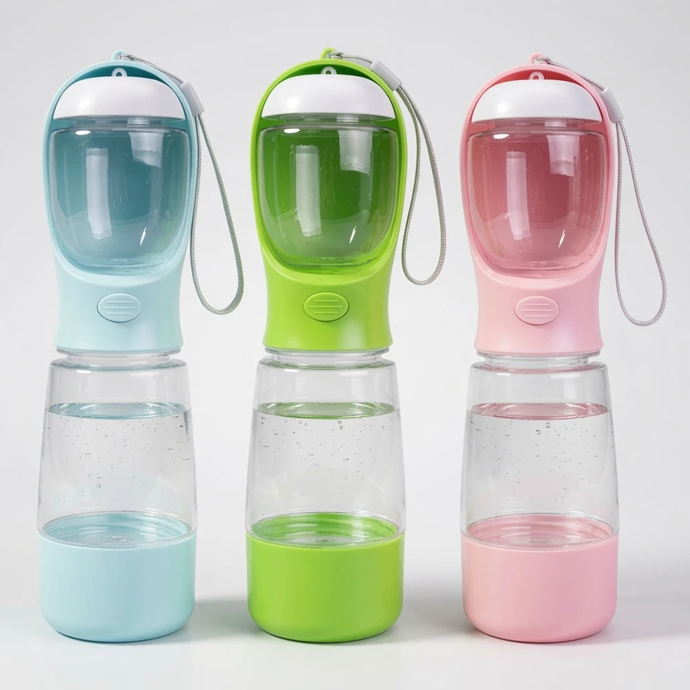 Botella de agua portátil 3x1 para  perros