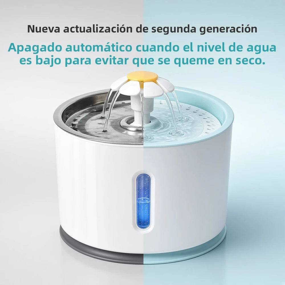 Fuente automática de Agua con luz LED