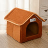 Casita con acolchado suave para mascotas.