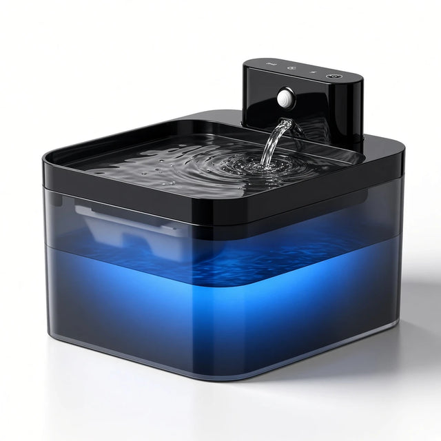 Fuente Inalámbrica con sensor. color negro elegante.