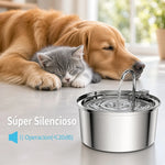 Fuente Inalámbrica de Acero Inoxidable para Mascotas