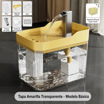Fuente automática con diseño elegante. Fuente de plástico resistente
