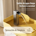Fuente automática con diseño elegante. Fuente de plástico resistente