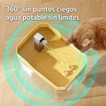 Fuente automática con diseño elegante. Fuente de plástico resistente