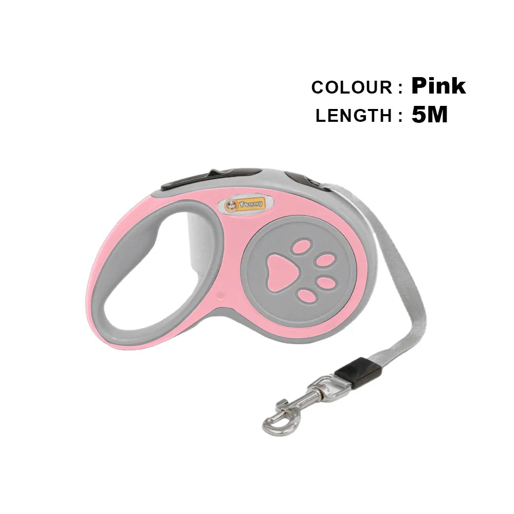 3m 5m Nylon Automatic Dog Leash Retractable Durable Cat Lead Extending Puppy Walking Running Traction Roulette For Small Dogs