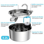 Fuente Inalámbrica de Acero Inoxidable para Mascotas
