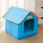 Casita con acolchado suave para mascotas.