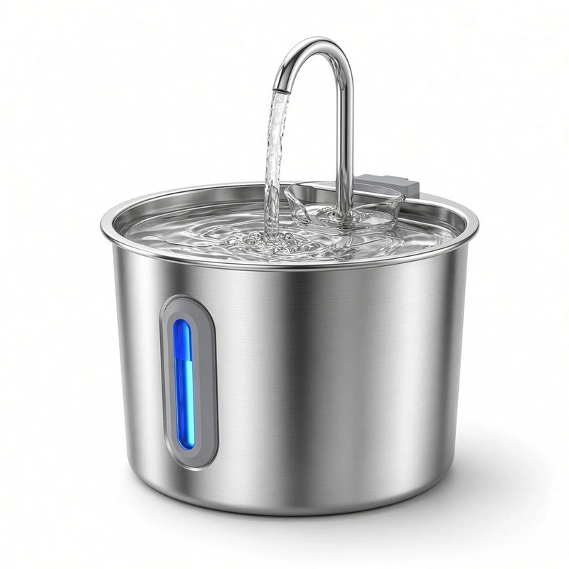 Fuente automática de Agua Redonda. enchufable, 2.2L