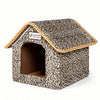 Casita con acolchado suave para mascotas.
